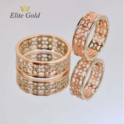 кольца Свадебник в красном и белом золоте