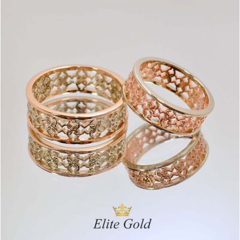 кольца Свадебник в красном и белом золоте