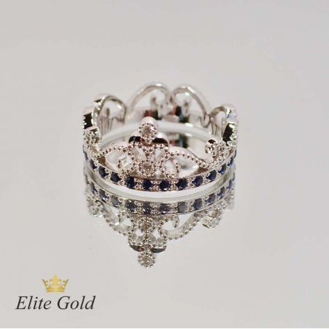 кольцо Cronprincess с бриллиантами и сапфирами