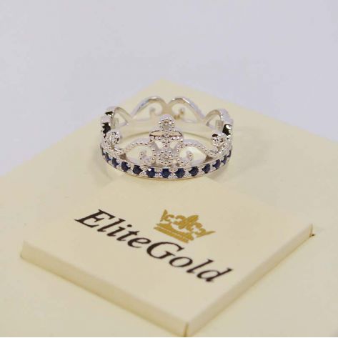 кольцо Cronprincess с бриллиантами и сапфирами