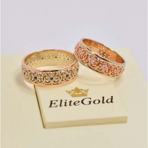 Кольца Malena в красном и белом золоте