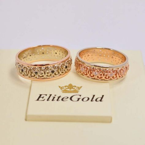 Кольца Malena в красном и белом золоте