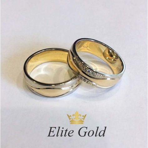 обручальные кольца Bellezza в белом и лимонном золоте