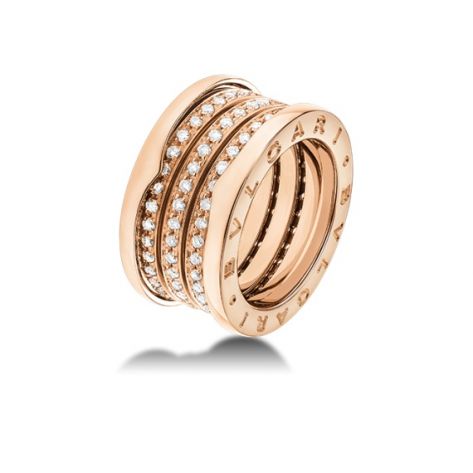 кольцо в стиле Bvlgari в красном золоте