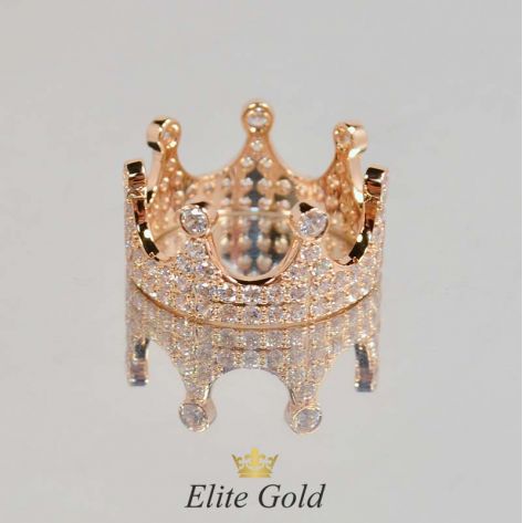 Авторское кольцо-корона "Bellatrix" с белыми камнями