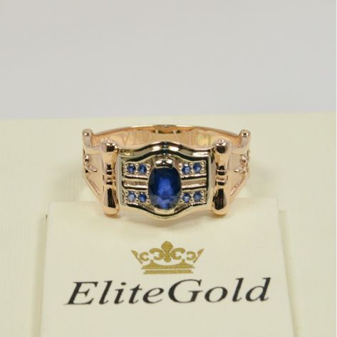 с сапфирами в красном и белом золоте