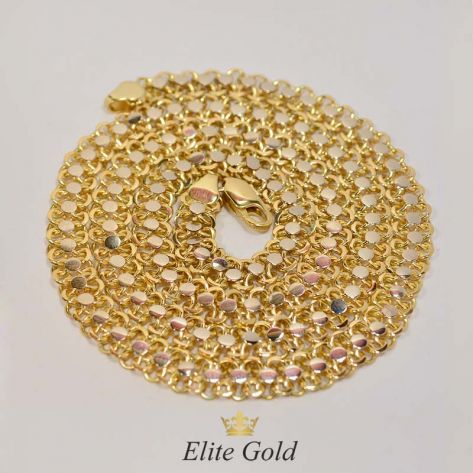 цепочка в лимонном золоте с белыми элементами