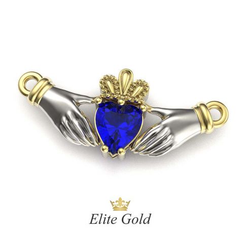 подвеска Red Heart с синим камнем