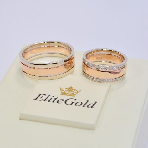 кольца Only Love в красном и белом золоте