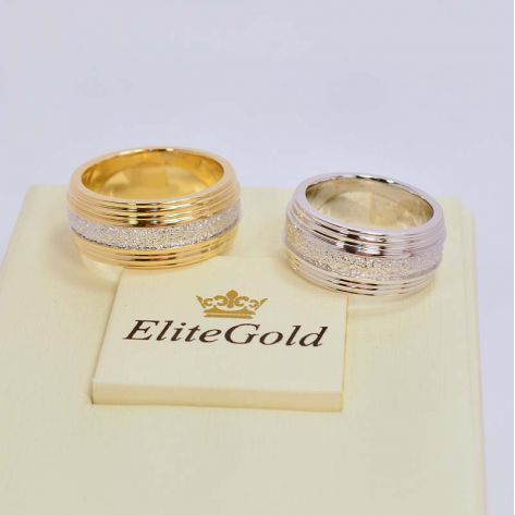 Кольца Amantium в лимонном и белом золоте