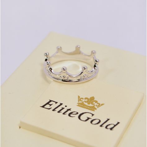 Авторское кольцо-корона в белом золоте