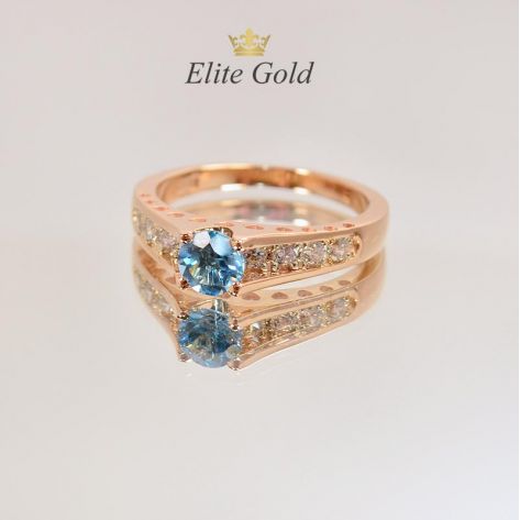 кольцо Isabella с топазом Swiss в центре