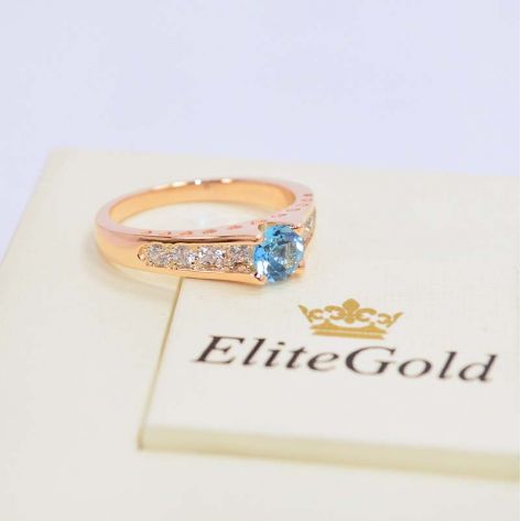 кольцо Isabella с топазом Swiss в центре