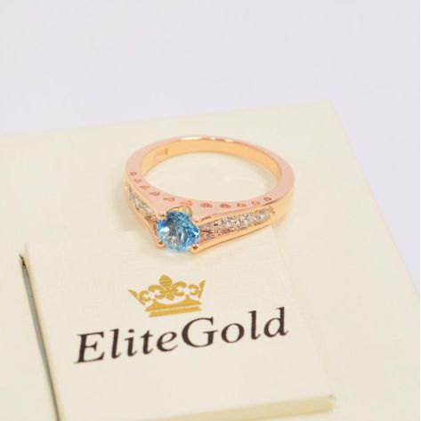 кольцо Isabella с топазом Swiss в центре