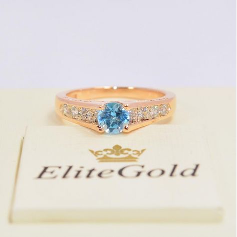 кольцо Isabella с топазом Swiss в центре