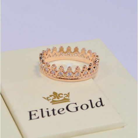 Tiara ring - Кольцо Корона в красном золоте