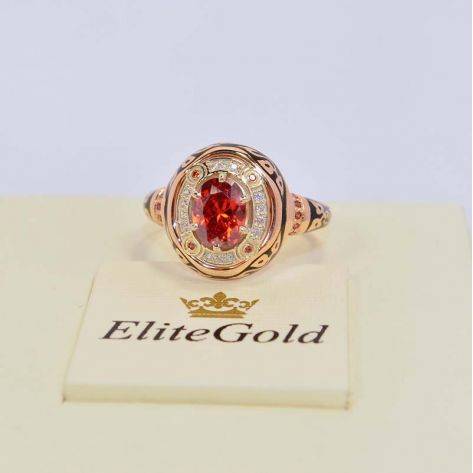 перстень Desert Sands с красными и белыми камнями