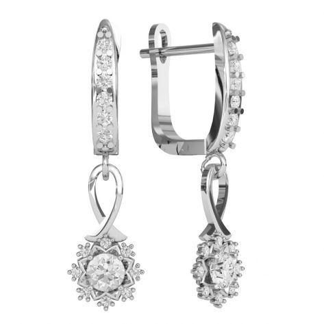 серьги Calista в белом золоте