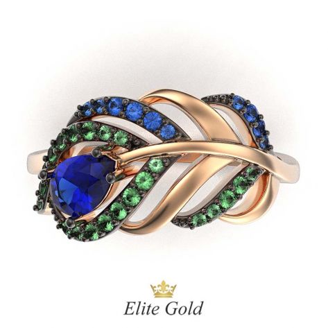 кольцо в виде пера - вид сверху