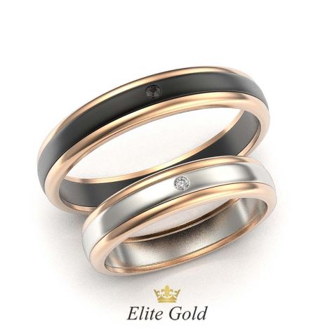 обручальные кольца в комбинированном золоте