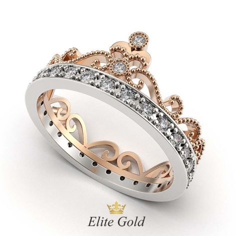 Кольцо Cronprincess в красном и белом золоте