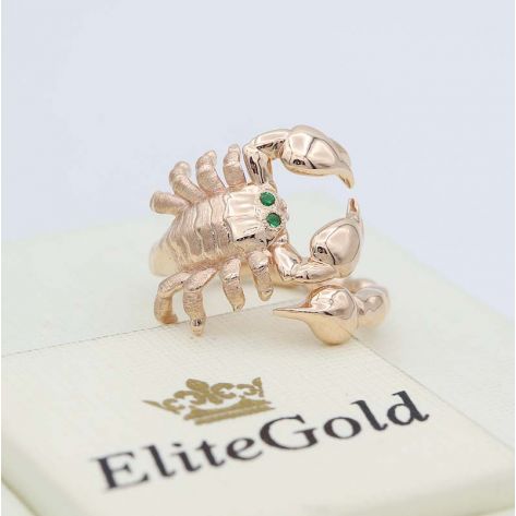 золотое кольцо Скорпион фото