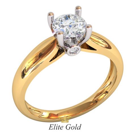 кольцо для помолвки в двух цветах золота