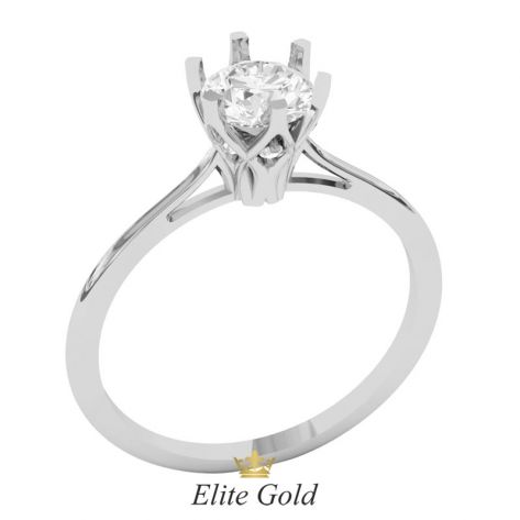 кольцо для помолвки в белом золоте фото