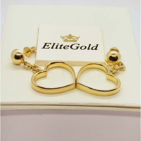 серьги Young Hearts в лимонном золоте