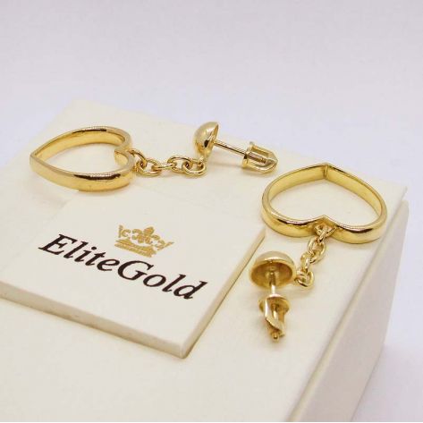 серьги Young Hearts в лимонном золоте