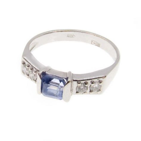 кольцо Belicia с сапфиром и бриллиантами
