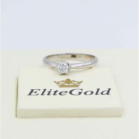 кольцо Cordelia в белом золоте с бриллиантом