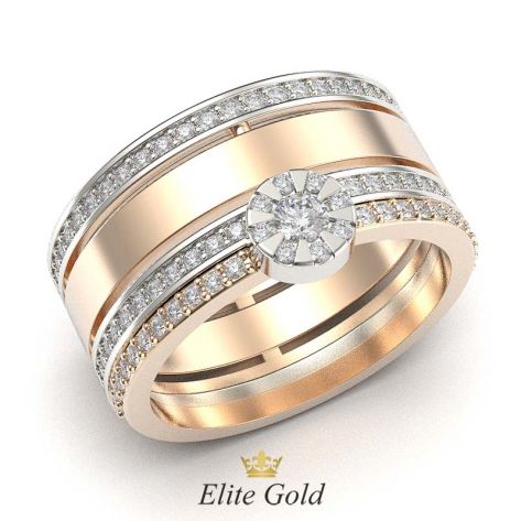 кольцо Brianna в комплекте с обручальным Only Love