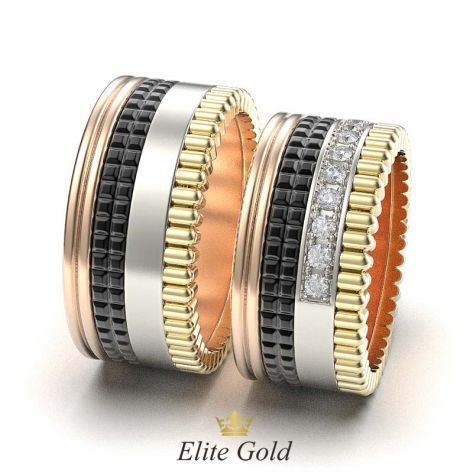 кольца Quatre - вид сбоку