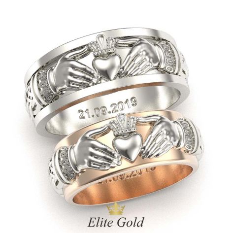 кольца Always & Forever в белом и красном золоте