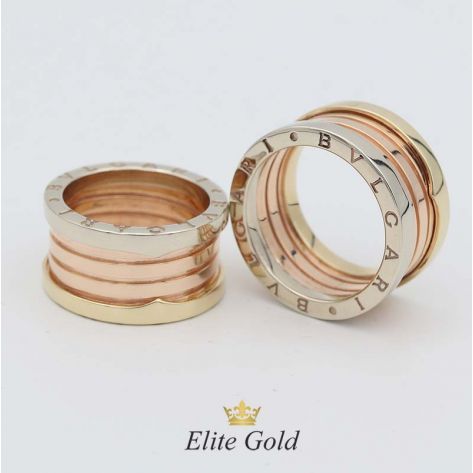 пара колец в стиле Zero в 3 цветах золота