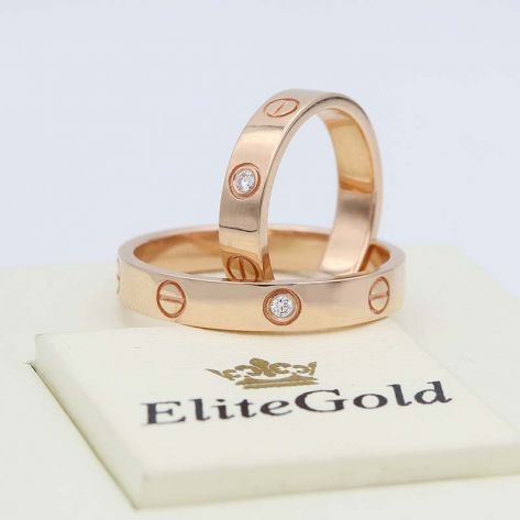 Кольцо в стиле Cartier Love Small в красном золоте