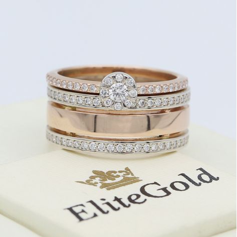 кольцо Brianna в комплекте с обручальным Only Love