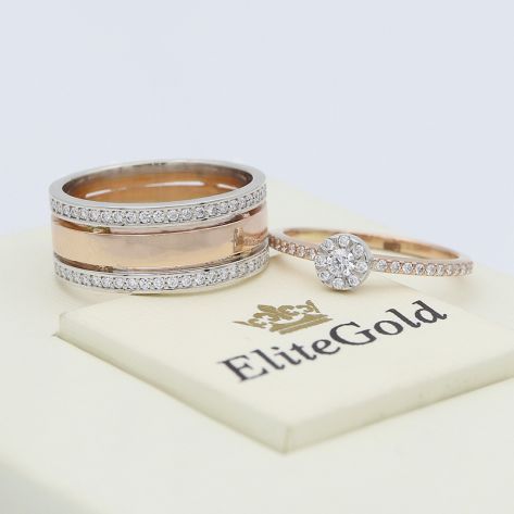 кольцо Brianna в комплекте с обручальным Only Love