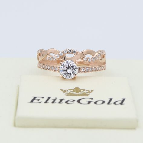 кольцо в красном золоте