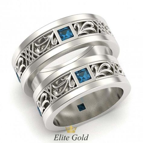 кольца Incantato с голубыми камнями в белом золоте