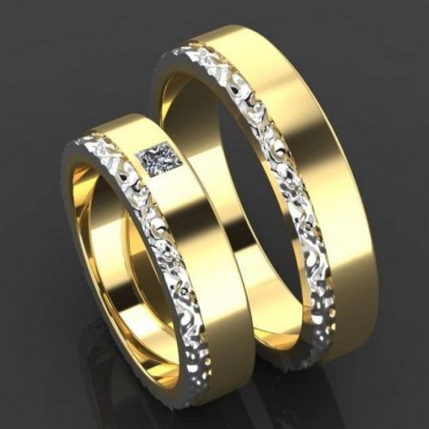 в лимонном и белом золоте