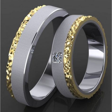 в белом и лимонном золоте с матированием