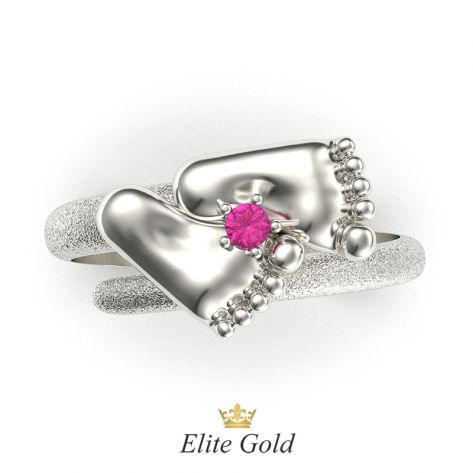 в белом золоте матированное