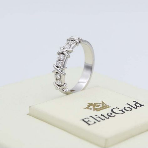 кольцо Caroline в белом золоте 585