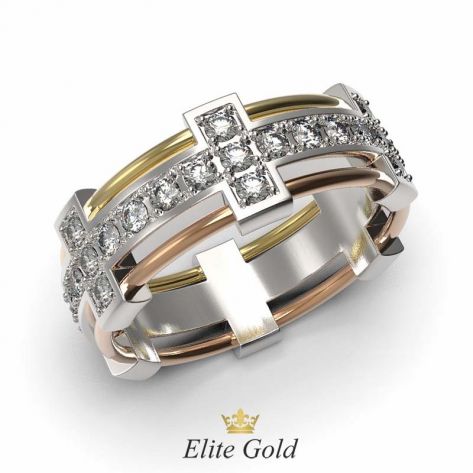 кольцо Eternal Love в 3 цветах золота
