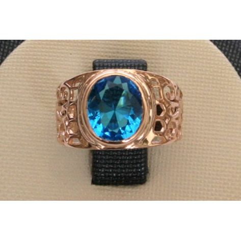 мужское кольцо с большим синим камнем