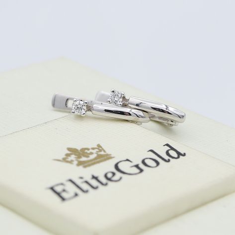 серьги в белом золоте с бриллиантами