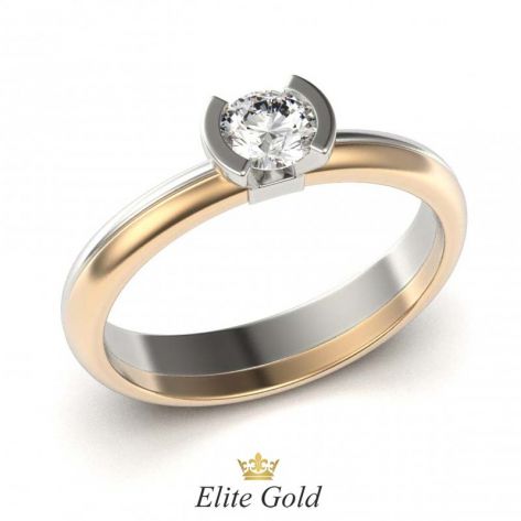 кольцо для помолвки Harlow в красном и белом золоте