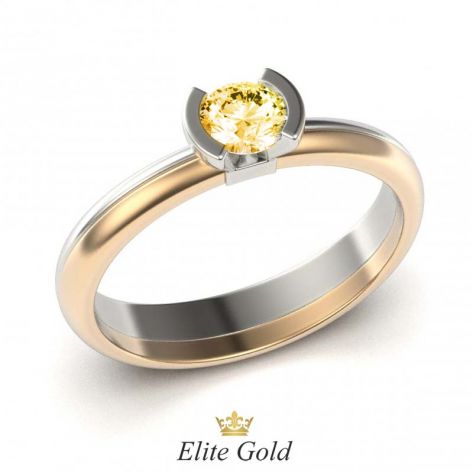 кольцо для помолвки Harlow с желтым бриллиантом